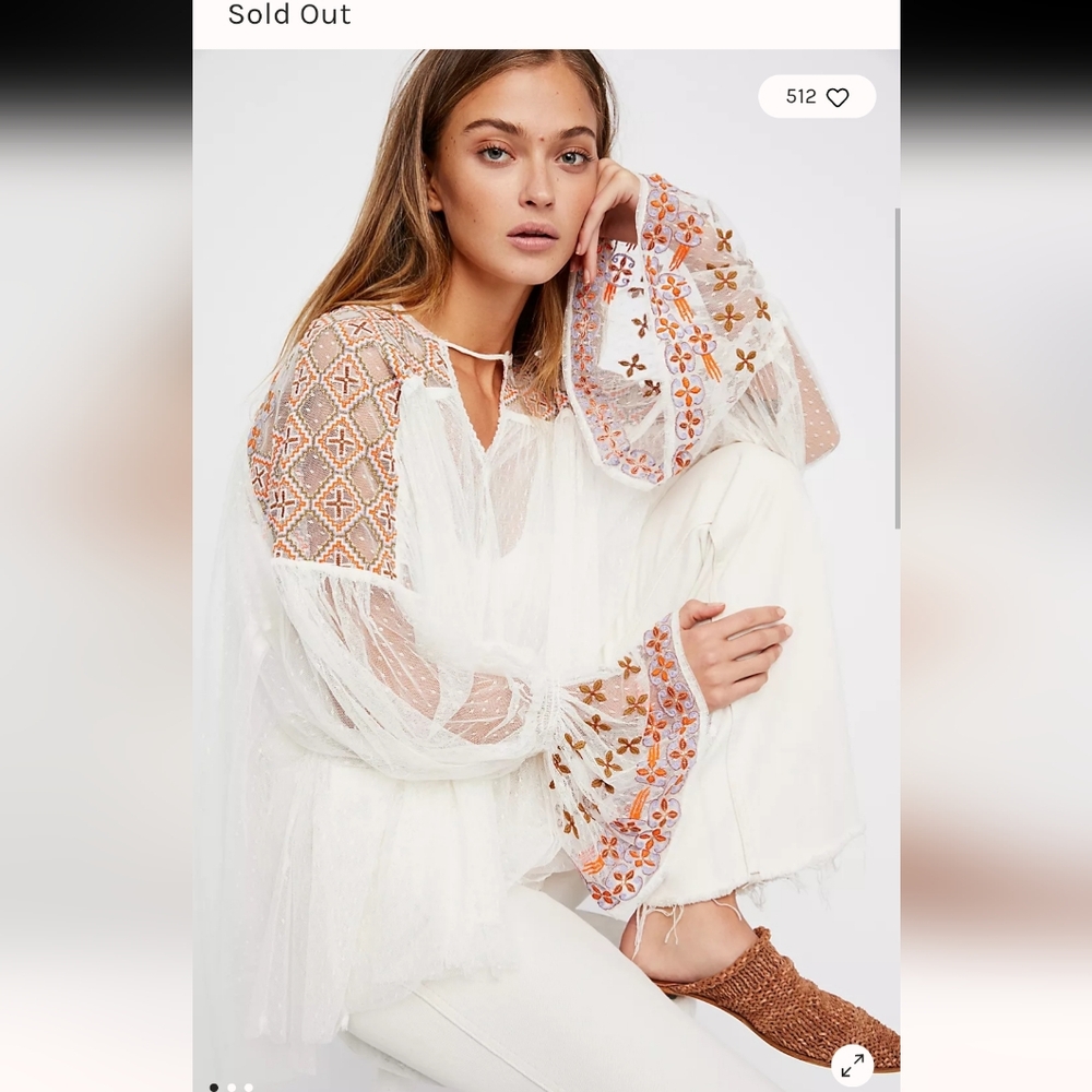 Free People Joyride Top, size small SOLD OUT hard to find Boho Chic